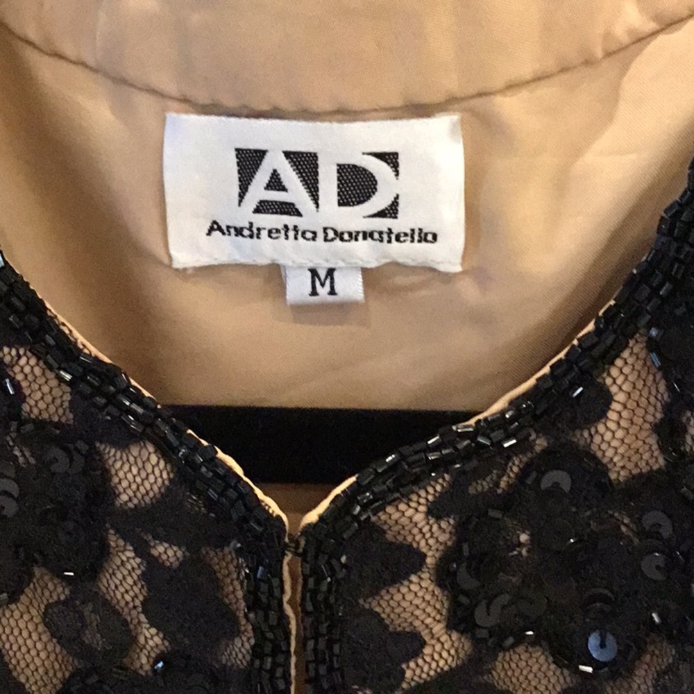 Andretti Donatello Black Lace Beaded Jacket - image 7